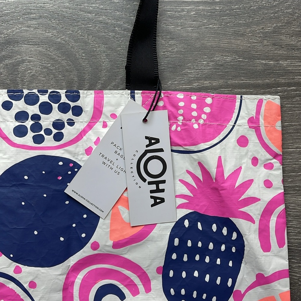 Aloha Collection Reversible Tote, Luau Punch, nectar - Picture 2 of 4